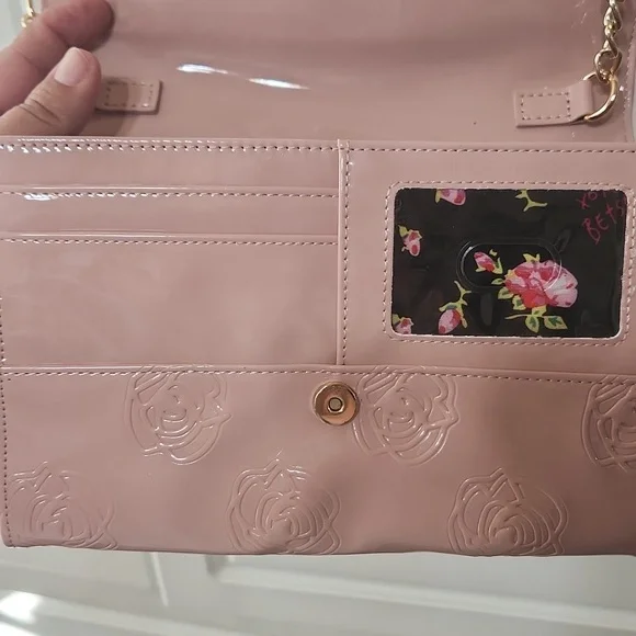 Betsey Johnson Pink Crossbody Purse - Picture 5 of 8